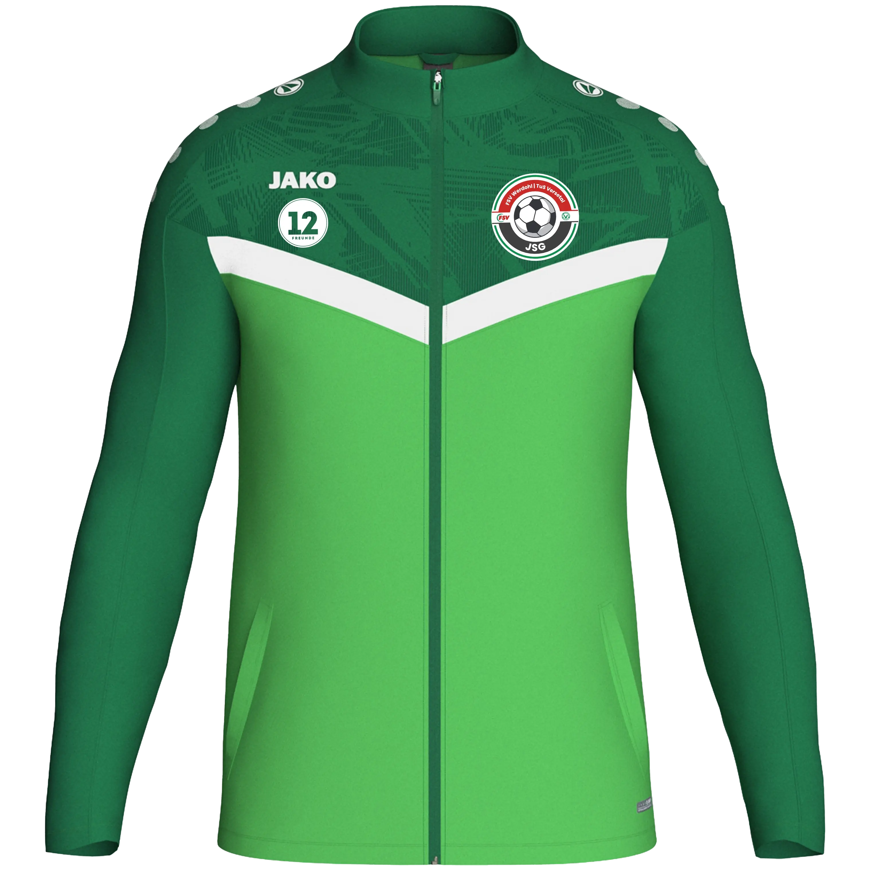 Polyesterjacke Iconic mit Logo Inis und Sponsor